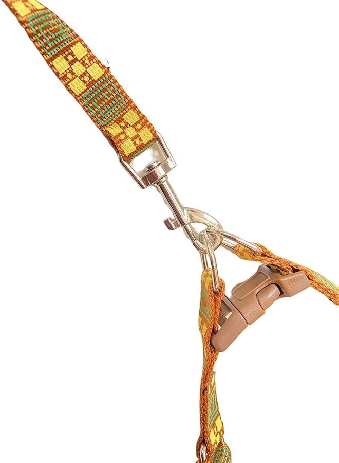 KittuPet طقم سرج ومقود للكلاب مطبوع عليه صورة كلب من KittuPet، مصنوع من النايلون 15 مم، مناسب للكلاب البالغة الصغيرة والمتوسطة الحجم (مقاس الصدر قابل للتعديل من 38 إلى 48 سم). - Image 4